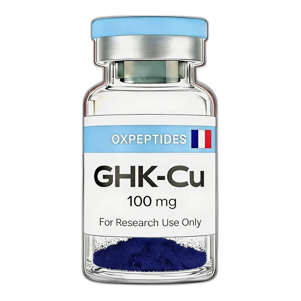 GHK-Cu — flacon de peptide lyophilisé grade recherche