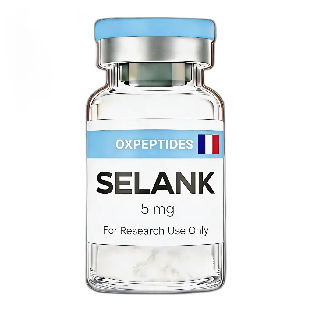 Selank — flacon de peptide lyophilisé grade recherche